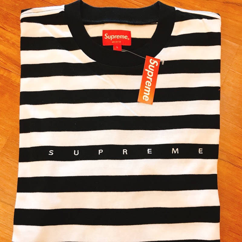 supreme bar stripe tee