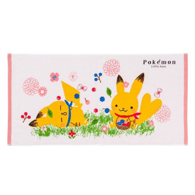 日本精靈寶可夢 神奇寶貝 皮卡丘 純棉浴巾Pokémon little tales