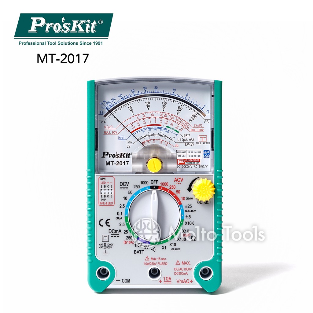 〖伍金〗Pro'sKit 寶工 MT-2017N 26檔 防誤測 指針型 三用電錶 附蜂鳴器 電表