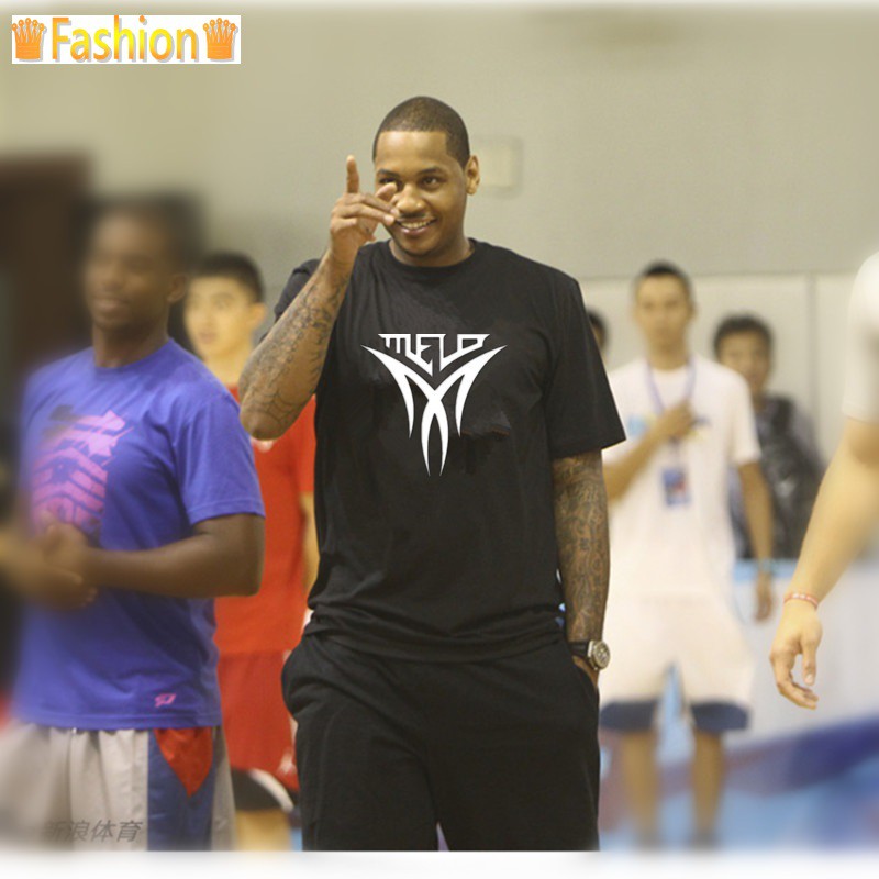 💥甜瓜Carmelo Anthony安東尼短袖純棉T恤上衣💥NBA球衣湖人隊運動籃球衣圓領男棉T衣服情侶裝D296