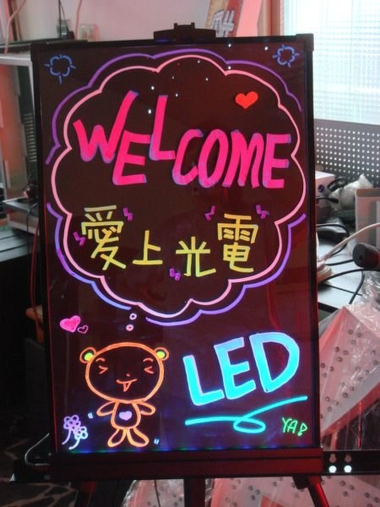 30*40公分LED手寫板 +配件 LED 可閃爍變色 手繪POP 螢光板 燈箱 超市 餐廳 廣告招牌 告示板 擦擦板