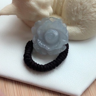 ♥ 𝒟.𝓈.緻玉晶靈 ♥ ｜🍀天然翡翠A貨🍀2.8冰糯種雕花戒指/手編-紫羅蘭色💕雕花翡翠