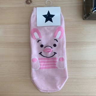 韓國可愛短襪-小熊維尼小豬款短襪