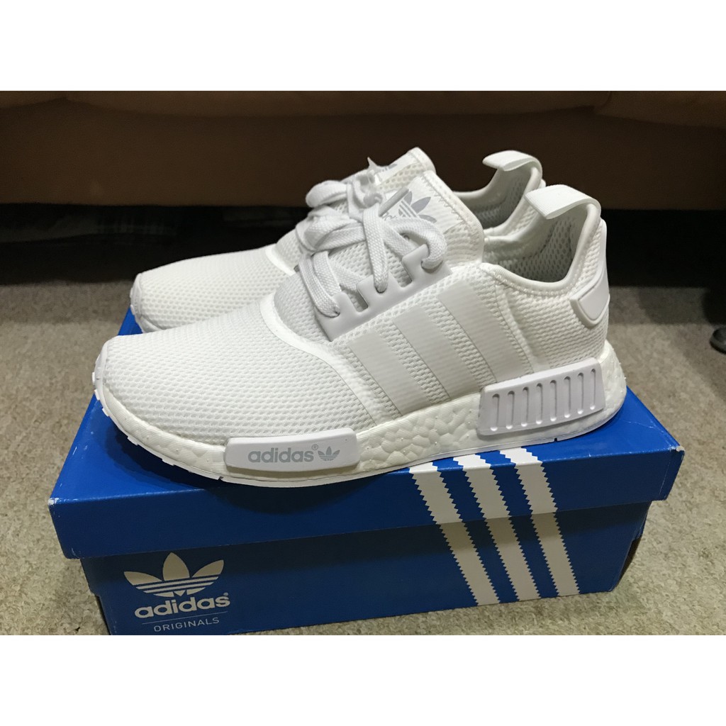 Adidas Originals Nmd R1 白全白編織慢跑鞋男女歐洲公司貨s 蝦皮購物