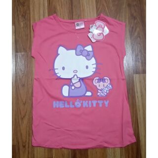 全新OB女童Hello kitty短袖長版上衣-110cm