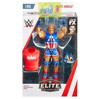 ☆阿Su倉庫☆WWE摔角 Kurt Angle Elite 66 Figure 安格最新精華版人偶附出場背心 熱賣中