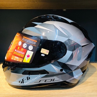 <益發安全帽臺中店>【贈折價贈品二選一】SOL SF-6 SF6 獨角獸(黑銀) 全罩式安全帽