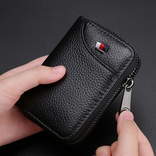皮革信用卡錢包男女時尚身份證夾錢包修身小名片夾拉鍊包