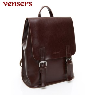【vensers】小牛皮潮流個性包~兩用包(NL1075701咖啡色)
