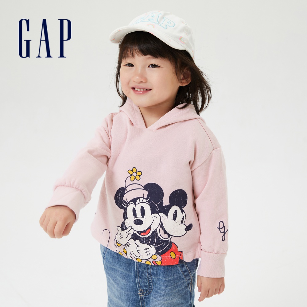 Gap 女幼童裝 Gap x Disney迪士尼聯名 刷毛帽T-米妮圖案(737290)