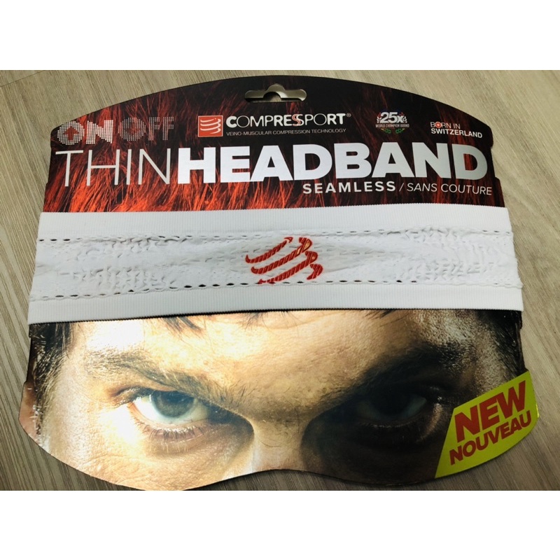 (全新)瑞士 Compressport Thin Headband 運動吸汗頭帶