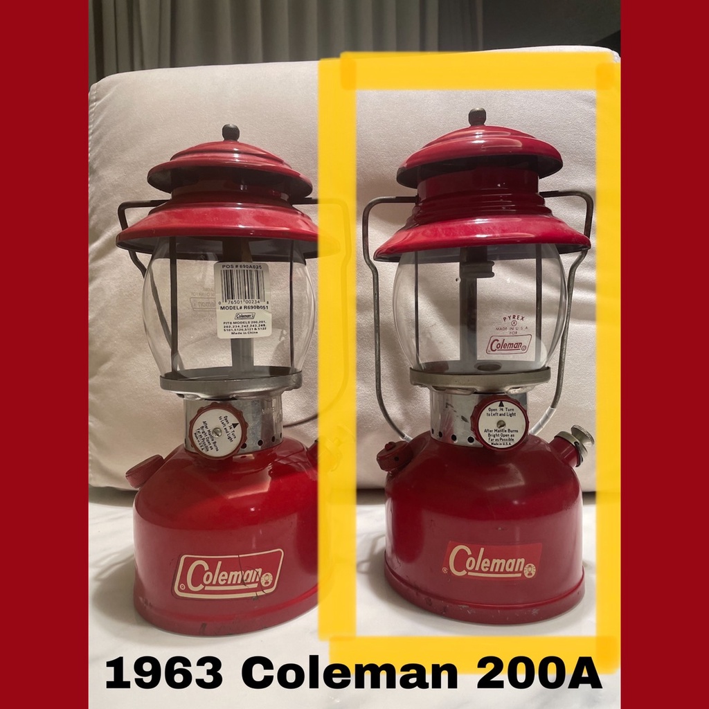 【骨董】1963年Coleman汽化燈200A － (小紅帽/高帽/二手)