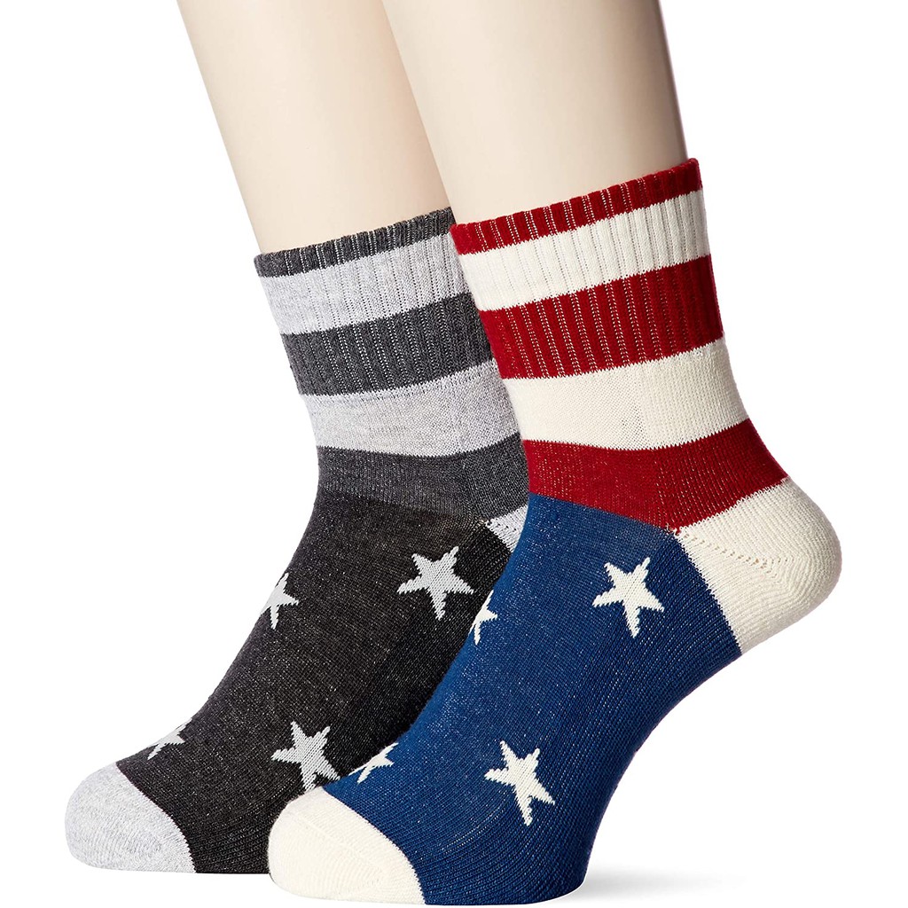 CHAMPION 日線 中筒襪 襪子 美國 國旗 純棉 吸汗