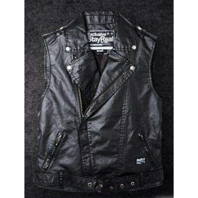 Stayreal Rock'n Roll Rider Vest 搖滾騎士背心(黑標M)