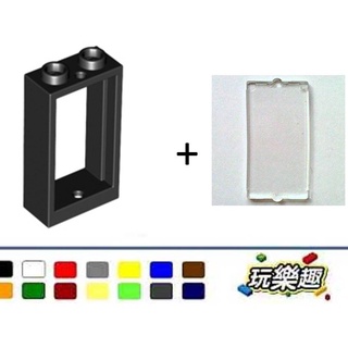 玩樂趣 LEGO樂高 60593 窗框 + 60602 透明玻璃 二手零件 2H40A-C