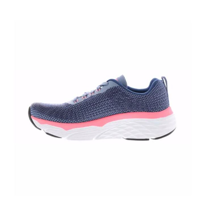 SKECHERS系列-Max Cushioning 女款藍粉色針織運動鞋-NO.17693PRPK