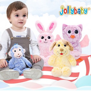 【現貨】澳洲jollybaby動物絨毛拉鈴 玩具 安撫玩具 音樂鈴