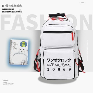 One Ok Rock Oor日本搖滾樂隊taka森內貴寬xxxv街頭男女雙肩背包 蝦皮購物