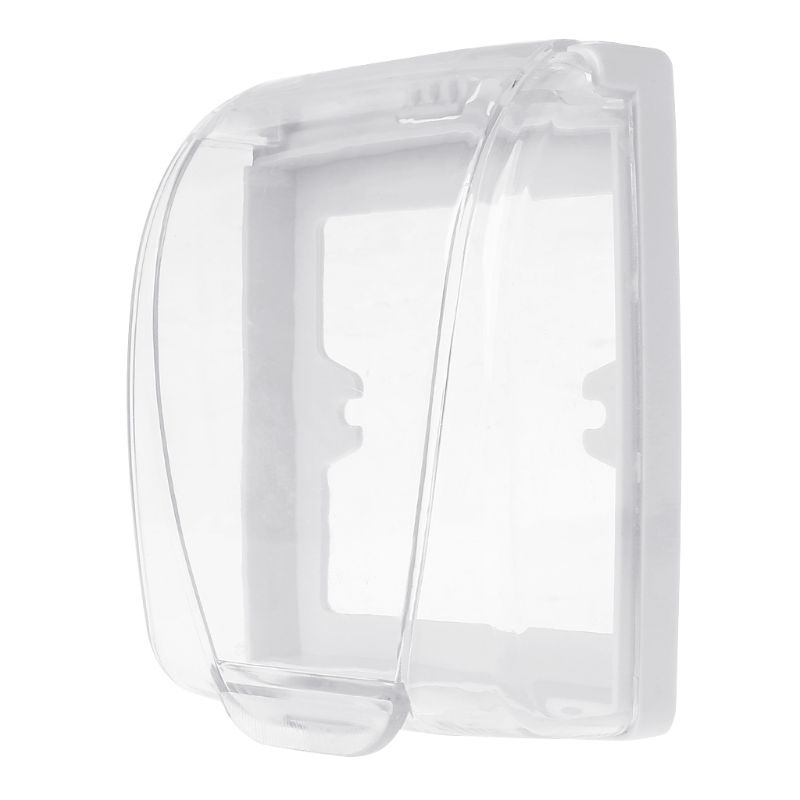 Pcf * 塑料牆壁開關防水蓋盒壁燈面板插座門鈴翻蓋蓋透明浴室廚房 Acc
