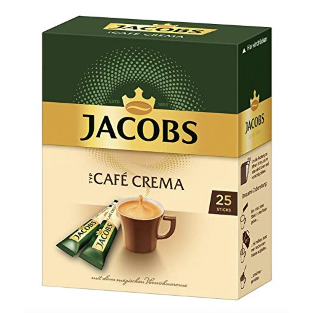 德國雅科氏 Jacobs黑咖啡 香濃黑咖啡 經典克利姆 Crema, 25 入. 無糖無奶精