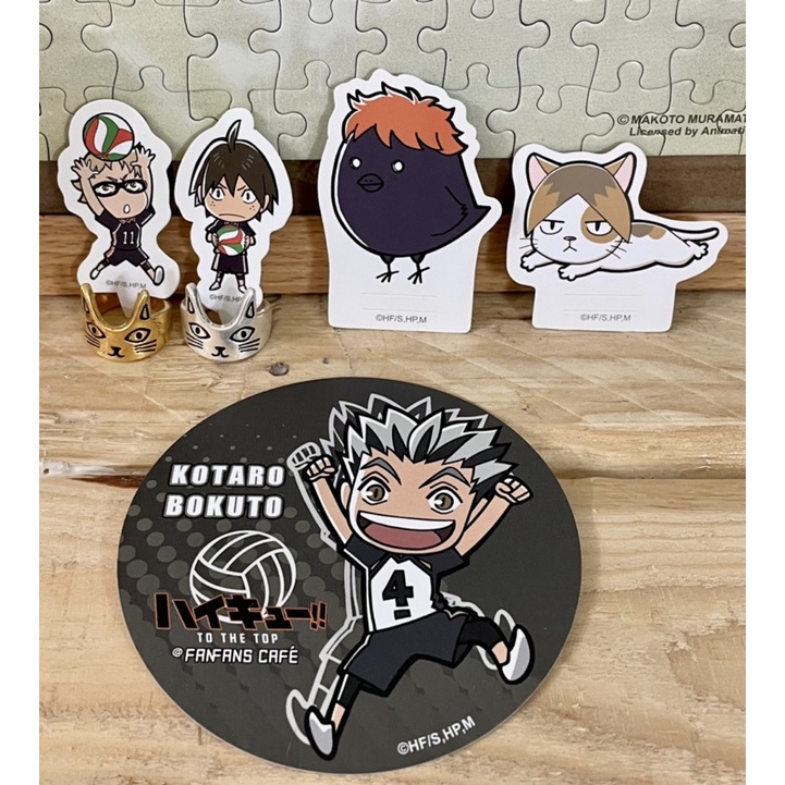 Hq排球少年咖啡廳周邊杯墊插卡月島山口日向研磨木兔 蝦皮購物