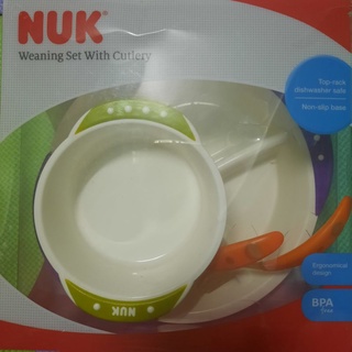 NUK全新離乳兒童學習餐具組餐盤