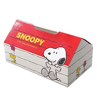 車之嚴選 cars go 汽車用品【SN91】日本進口 SNOOPY 史奴比圖案紅色屋頂房屋造型 紙盒式面紙盒