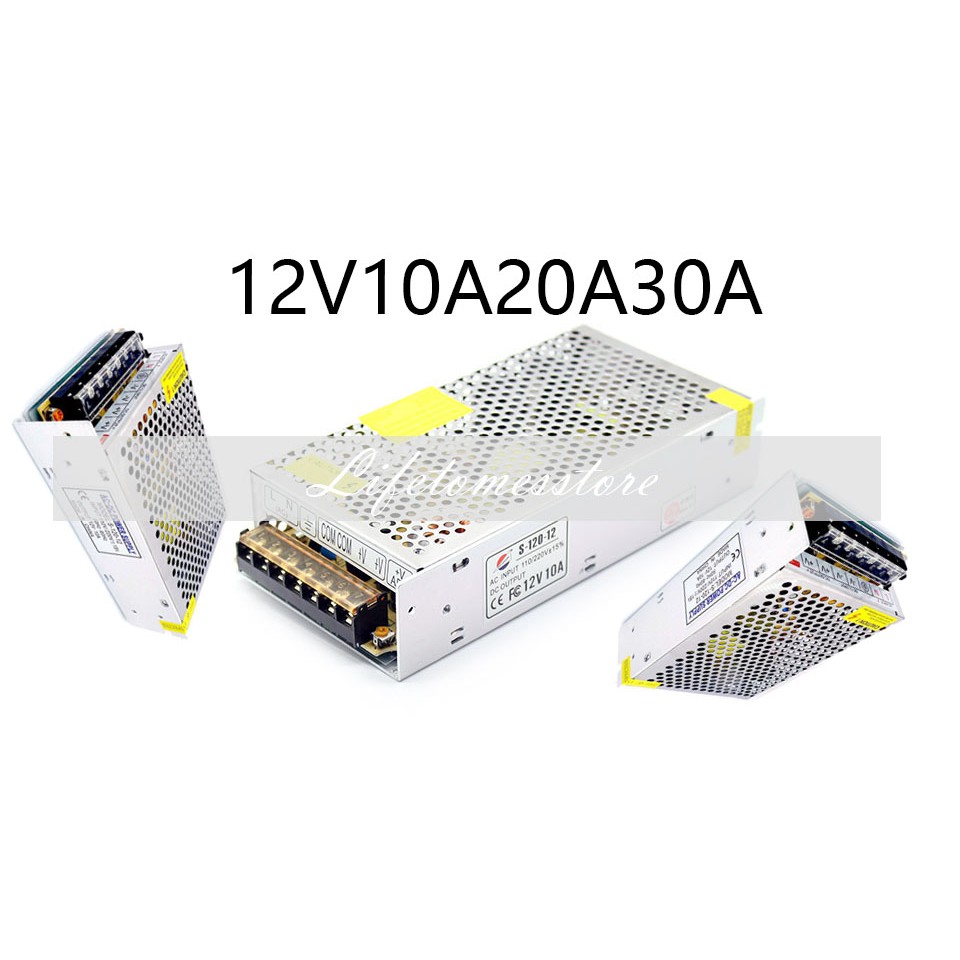 &lt;台灣現貨&gt; 12V變壓器 12V10A 20A 30A 工業全鋁式 AC110V-220V轉12V 適用任何12V