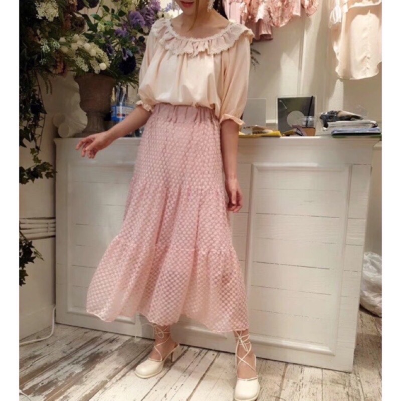 轉QQBOW 韓國超有名RARA家全新粉色立體點點蛋糕半身裙