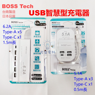 🔺3C嚴選🔺充電器 快充頭 氮化鎵 UB-22U UB-06U【BOSS】USB智慧型充電器 6.2A 5.1A 全電壓