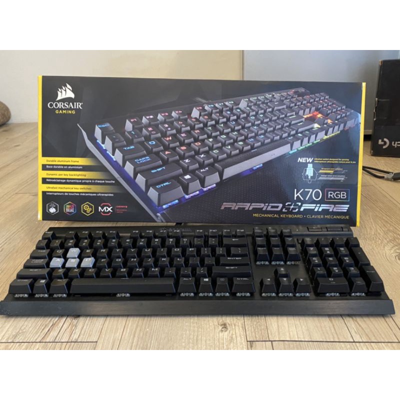 CORSAIR 海盜船  Gaming K70機械電競鍵盤-銀軸英文