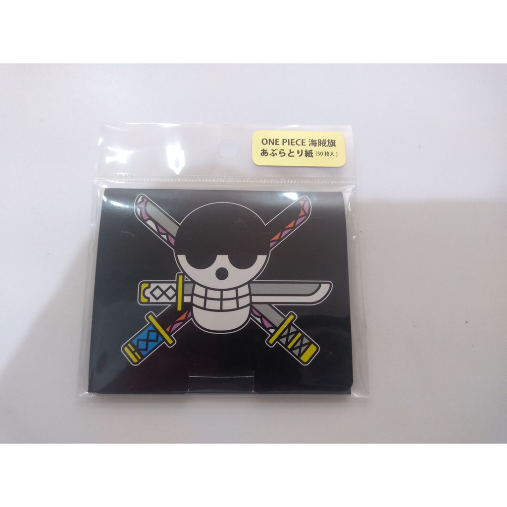 海賊王航海王one Piece 海賊旗吸油面紙索隆未開封日版金證現貨 T 蝦皮購物