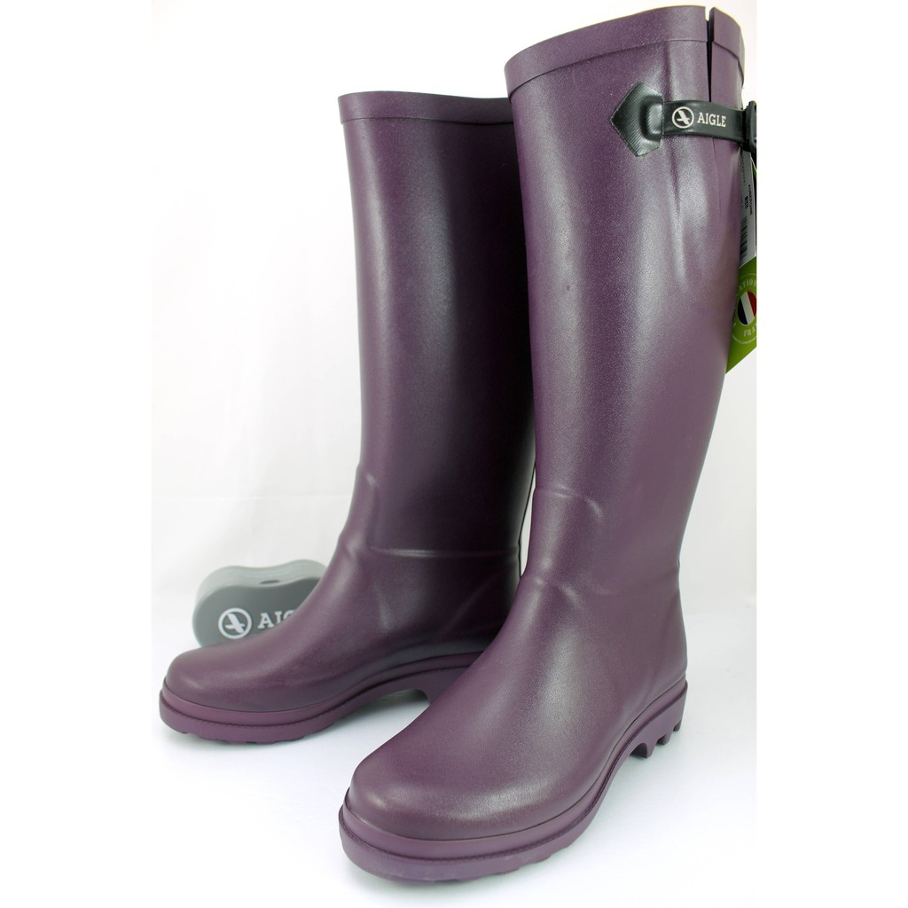 INDiCE ↗ 🇫🇷法國製造 AIGLE Aiglentine 斜口彈性經典手工雨靴 時尚紫