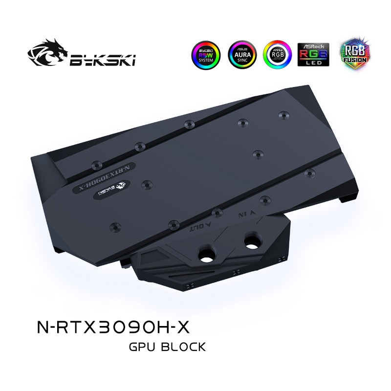 台灣官方Bykski N-RTX3090H-X NVIDIA公版RTX3090 3080 顯卡水冷頭散熱器
