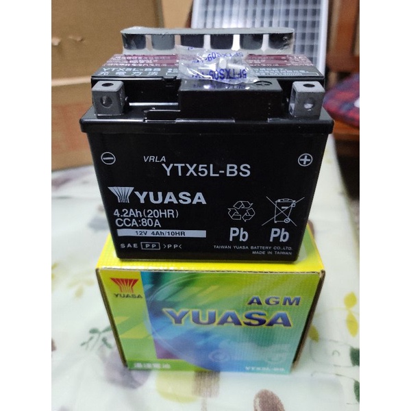 YUASA湯淺 YTX5L-BS 5號電池 未入液 免保養 機車電池