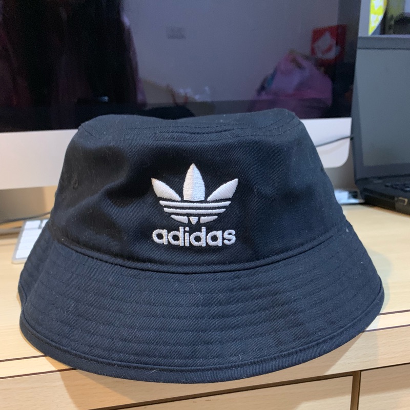 Adidas Originals 漁夫帽 Bucket hat 黑白 黑色 黑 帽子 Logo 三葉草 BK7345