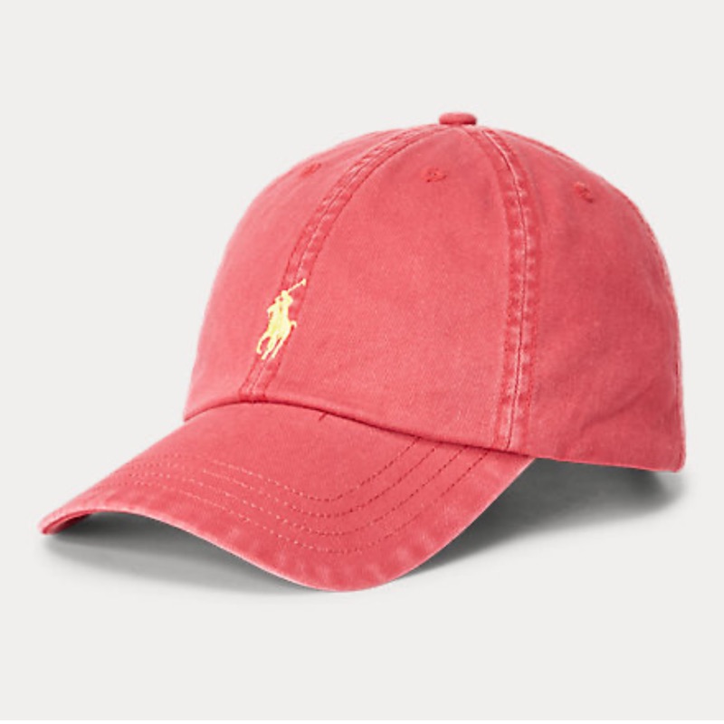 現貨正品美國🇺🇸POLO RALPH LAUREN/RL小馬磚塊紅洗舊感-棒球帽 / 老帽-大童one size