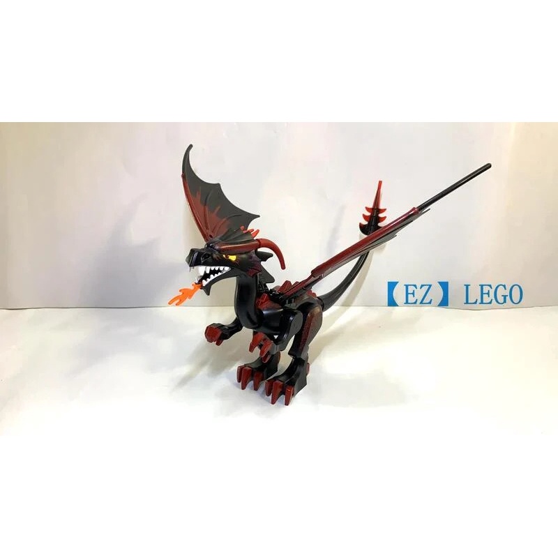 樂高人偶王 LEGO 動物/城堡/配件#7094 dragon02 黑飛龍