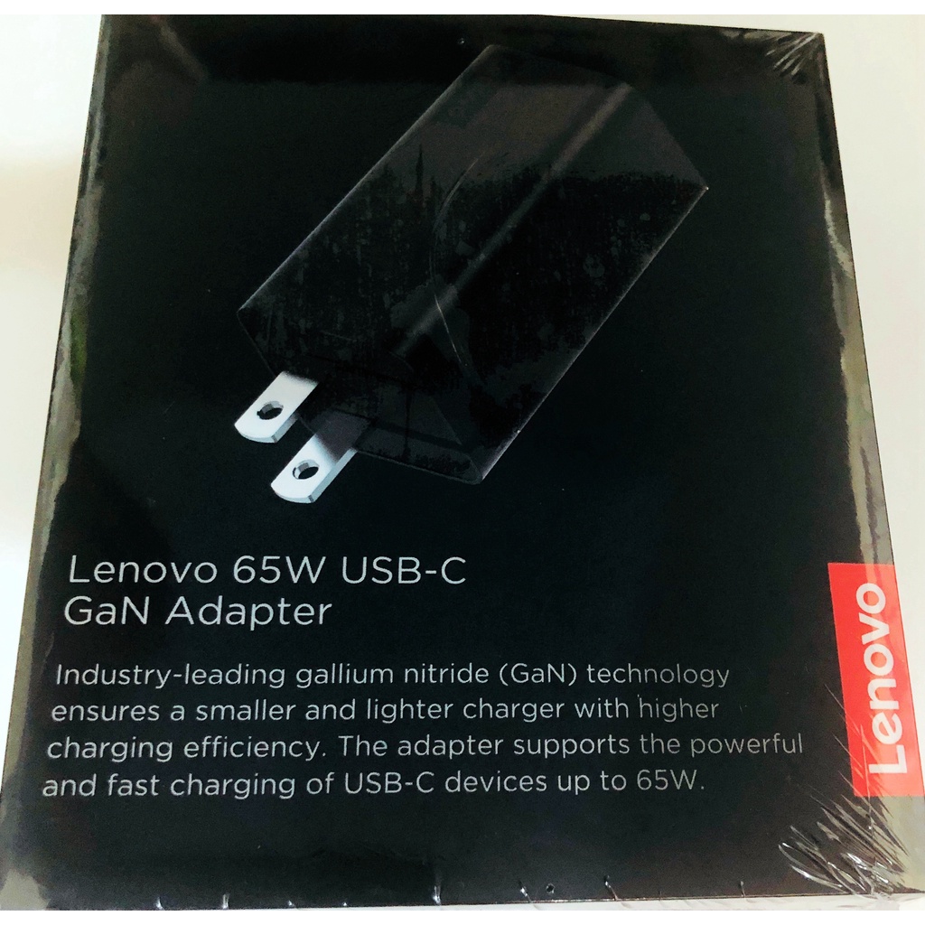 聯想全新原廠Lenovo 65W USB-C GaN Adapter (G0A6GC65WW) 筆電、平板電源供應器變壓