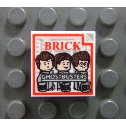 【積木2010-道具】Lego 樂高-全新-魔鬼剋星人偶圖案 2X2Tile (印刷磚片)(75827)