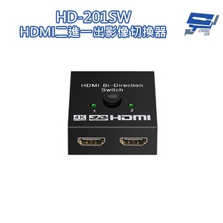 昌運監視器 HD-201SW 4K HDMI二進一出影像切換器