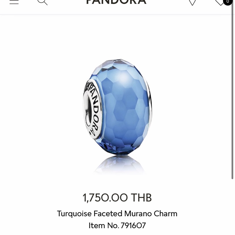 潘朵拉PANDORA絕版品{土耳其藍}切割琉璃$1200