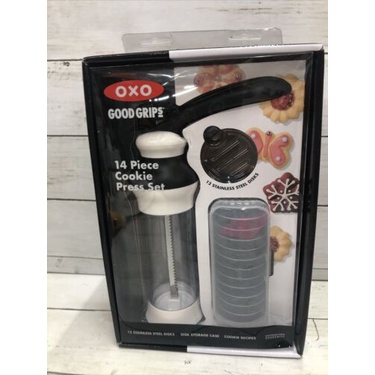 ~✈️雪地藏寶箱✈️~(現貨24H出貨) OXO 餅乾擠壓器 (附12組餅乾模具與收納盒)