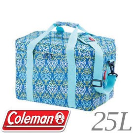 【Coleman 美國 25L 藍葉圖騰保冷袋】CM-22219/保冷袋/保冰袋/悠遊山水