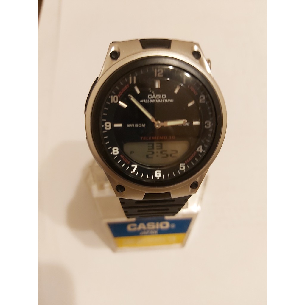 全新CASIO手錶(美運公司)AW-80-1A【發光二極管記憶30組電話30組世界時間】
