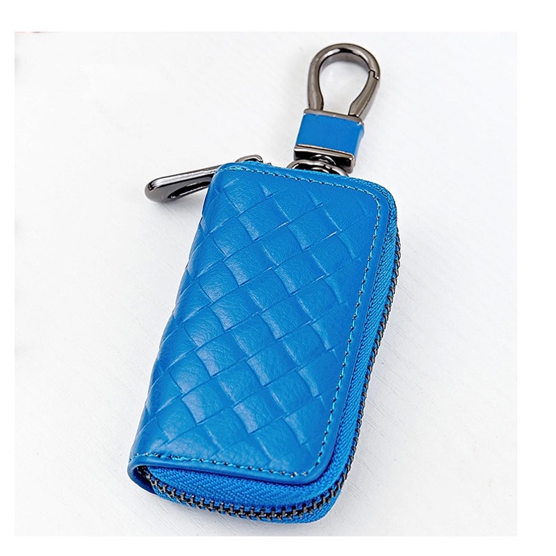 【AngelNaNa】真皮鑰匙包-編織紋牛皮汽車遙控器鑰匙包 (SMA0318)