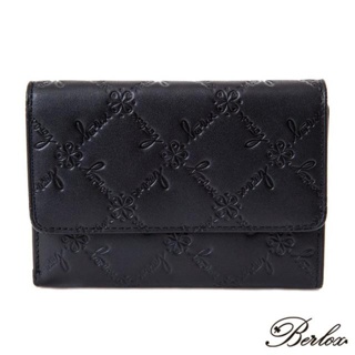 BERLOX 寶黎思 中夾 甜蜜黑 法式艾菲爾菱格 照片框 零錢包 錢包 女夾 BLX-20A5-4