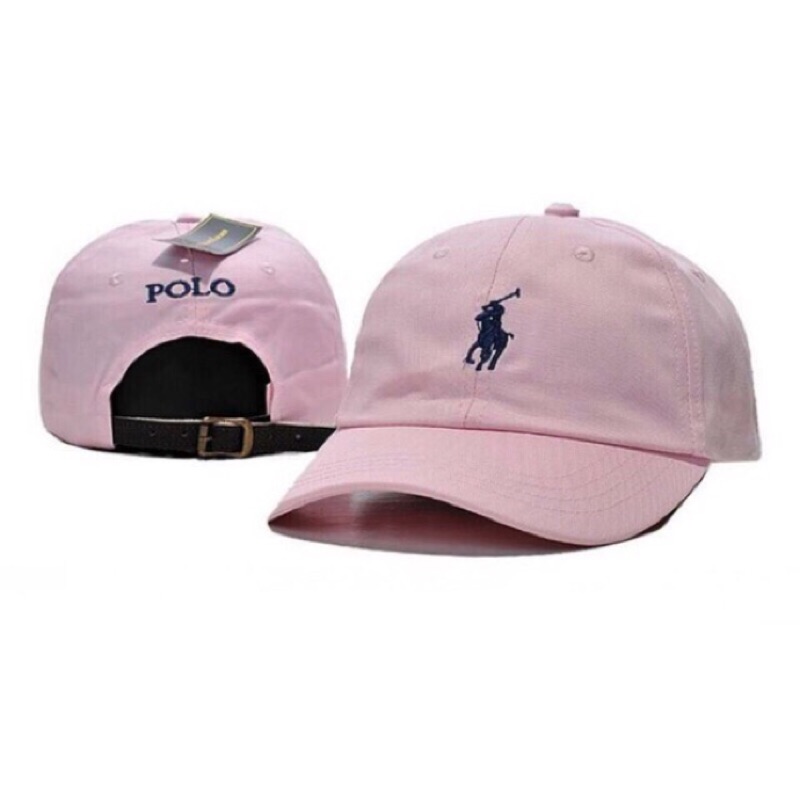 Polo淺粉紅老帽