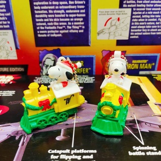 史努比 SNOPPY 聖誕節 絕版 限定 火車 造型 公仔 吊飾 掛飾 擺飾 玩具