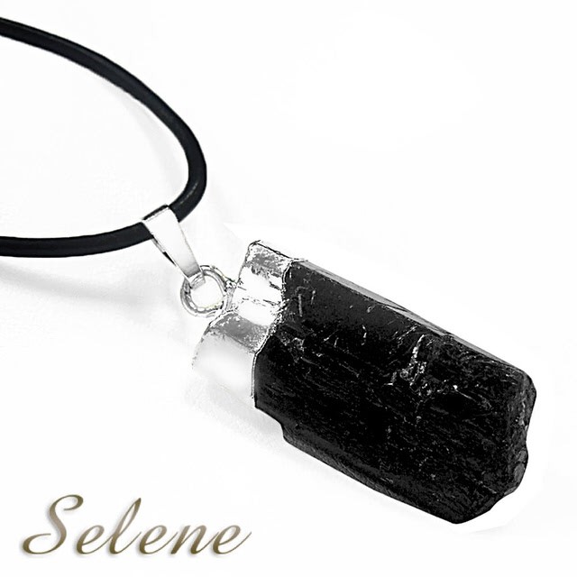 【Selene】神秘黑碧璽原礦墜鍊(又名電氣石)